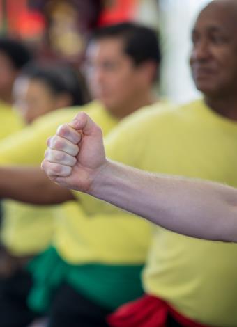 Students working Hard Punching